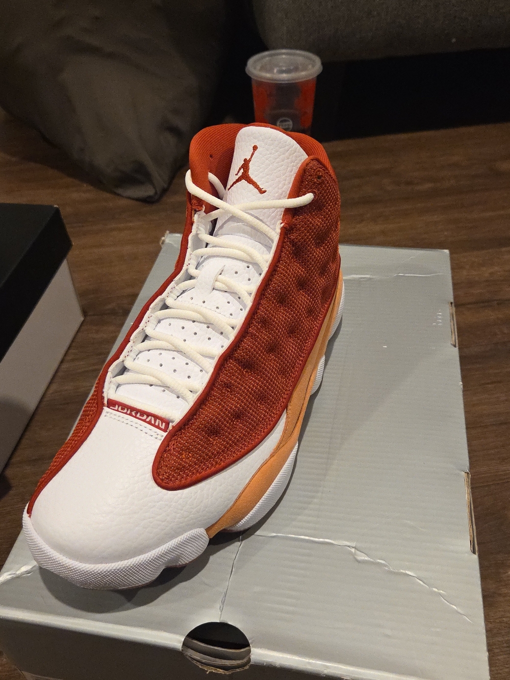 Jordan Men’s Sneakers - White & Orange